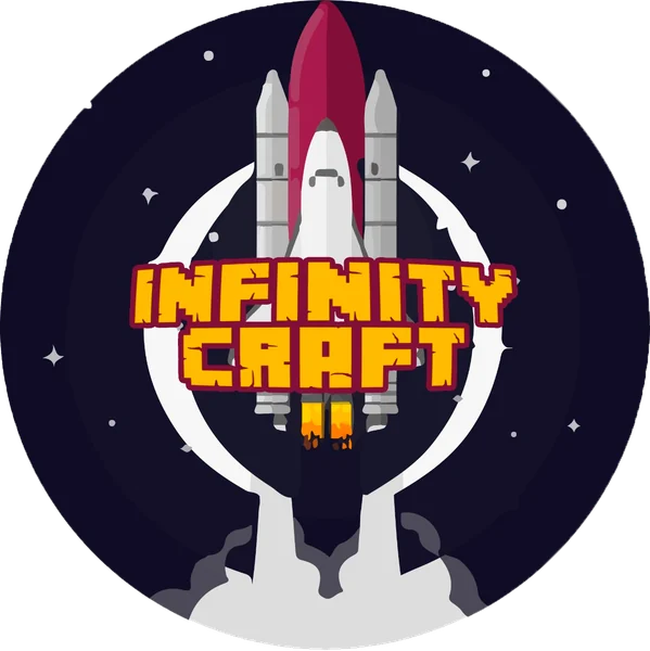 Logo oficial InfinityCraft com foguete
